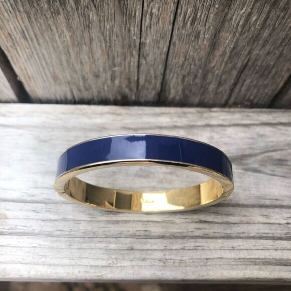 J.Crew Jewelry - J.Crew | Royal Blue Enamel Clamp Bracelet | 2.5” Diameter
